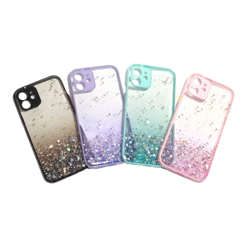 Foto 1 | Funda De Teléfono Con Purpurina Rosa Brillante Para Iphone 12 - Venta Internacional.