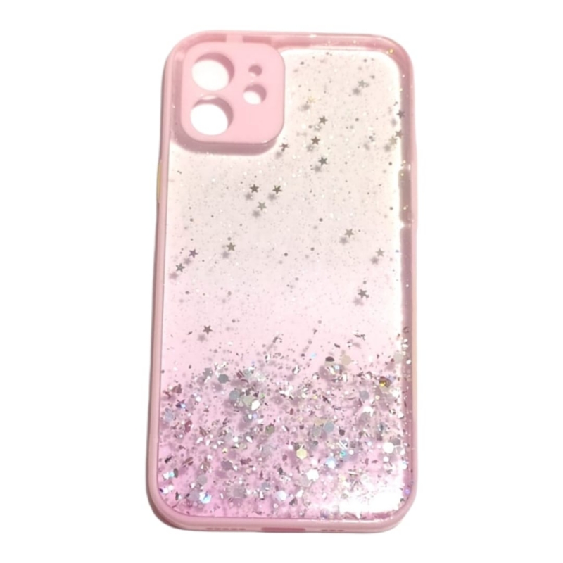 Foto 3 pulgar | Funda De Teléfono Con Purpurina Rosa Brillante Para Iphone 12 - Venta Internacional.