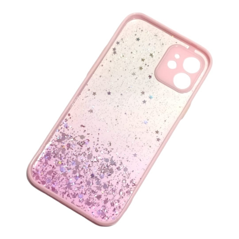 Foto 4 pulgar | Funda De Teléfono Con Purpurina Rosa Brillante Para Iphone 12 - Venta Internacional.