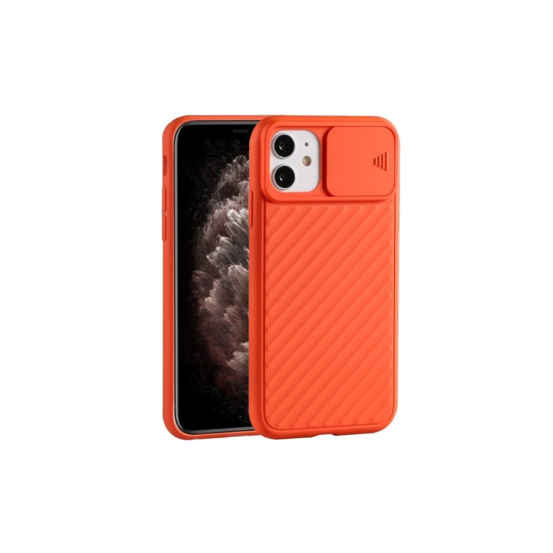 Foto 4 | Funda Protectora De Cámara De Silicona Para Iphone 12 Pro - Naranja - Venta Internacional.