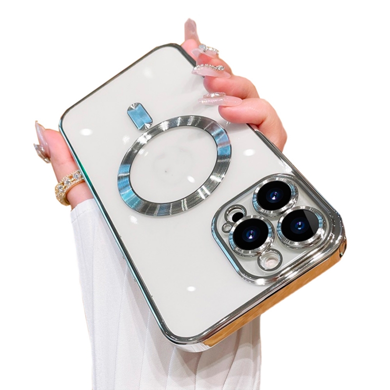 Funda Magnetica Magsafe Silver Para Iphone 15 Pro Max - Venta Internacional.