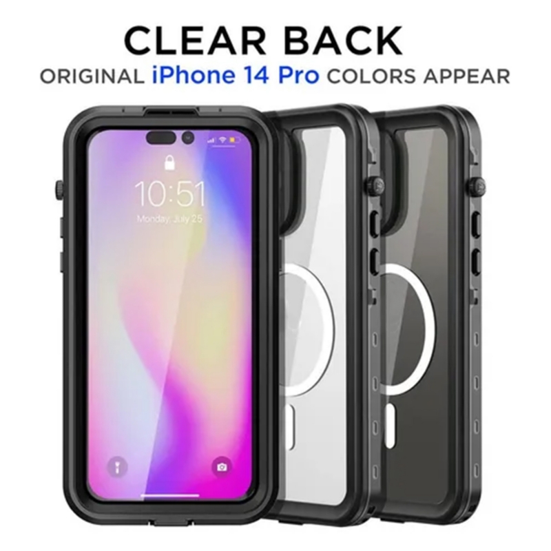 Foto 3 pulgar | Funda Blindada Impermeable Para Iphone 14 Pro Magsafe - Venta Internacional.