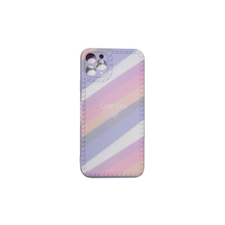 Foto 1 | Funda De Teléfono Con Forma De Corazón Para Iphone 11 Pro Max, Tpu, Borde Lila - Venta Internacional.