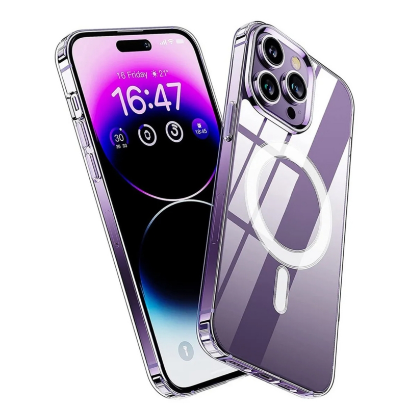 Foto 2 pulgar | Funda Para Iphone 15 Pro Magsafe, Magnética, A Prueba De Golpes, Transparente - Venta Internacional.