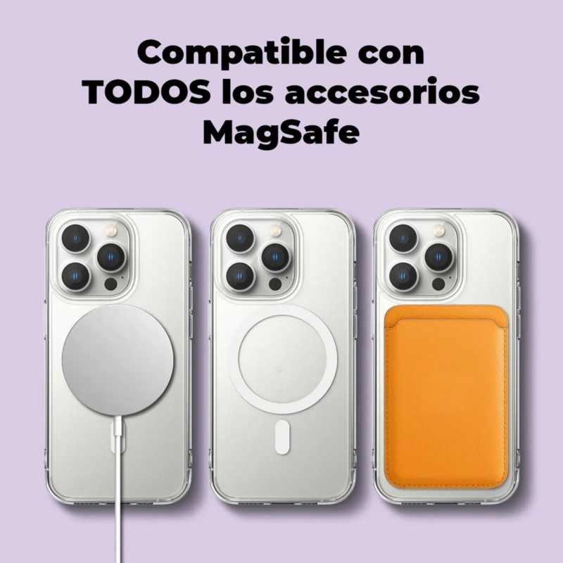 Foto 3 pulgar | Funda Para Iphone 15 Pro Magsafe, Magnética, A Prueba De Golpes, Transparente - Venta Internacional.