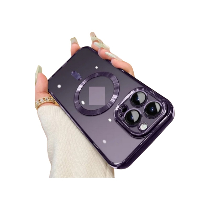 Foto 2 pulgar | Funda De Teléfono Transparente De Lujo Con Magphase Para Iphone 14 Purp - Venta Internacional.