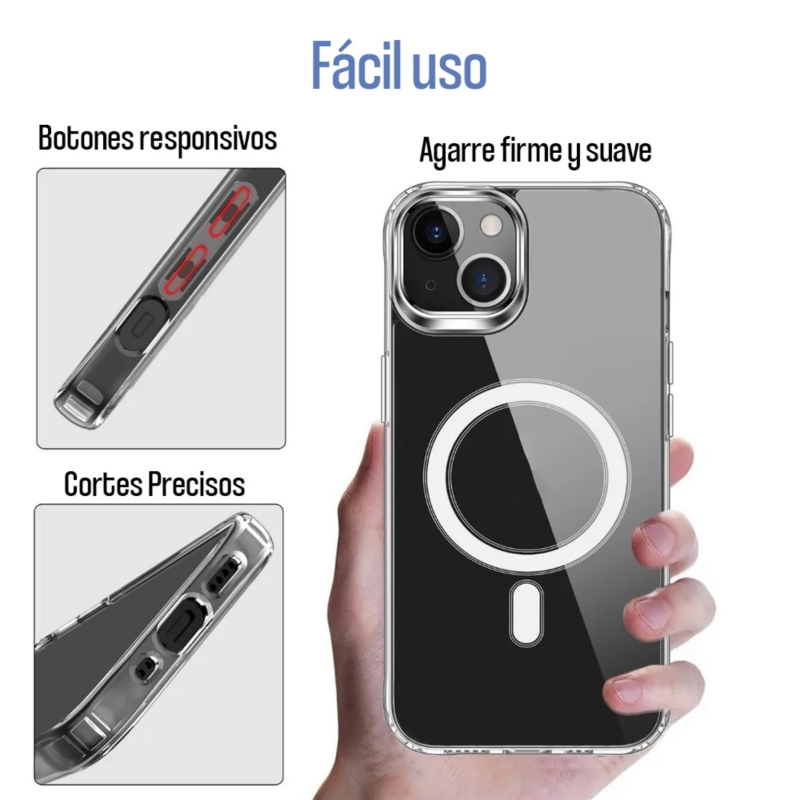 Foto 5 pulgar | Funda Magsafe Antichoque Transparente Para Iphone 12 - Venta Internacional.