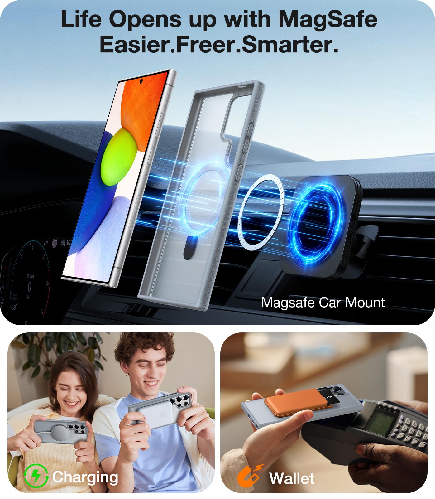 Foto 4 pulgar | Funda Para Teléfono Torras Magnetic Ostand Ring Con Soporte Para Samsung S24 Ultra - Venta Internacional.