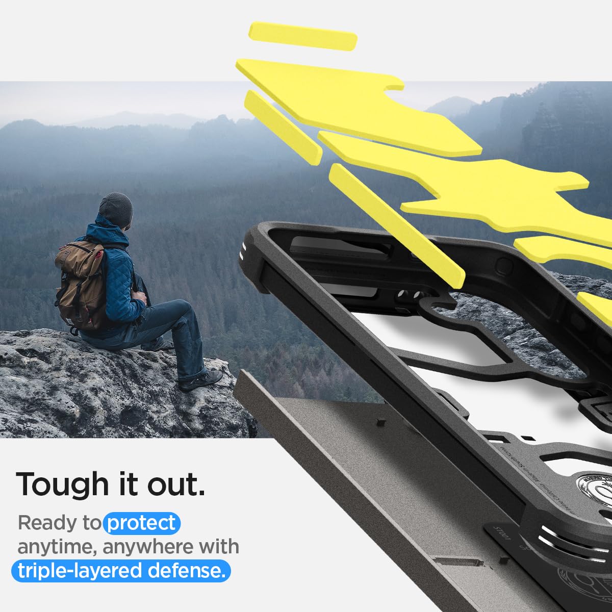 Foto 4 | Funda Spigen Tough Armor Para Galaxy S24 Plus Con Soporte - Venta Internacional.
