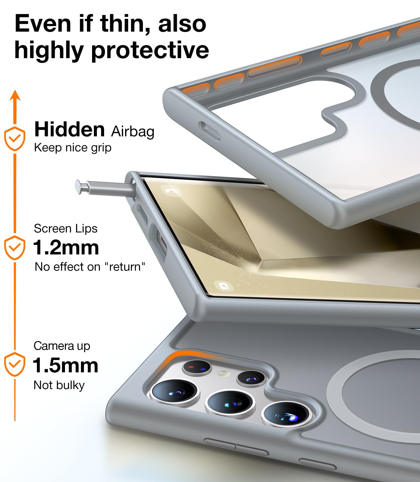 Foto 4 pulgar | Funda De Teléfono Torras Magnética A Prueba De Golpes Para Samsung Galaxy S24 Ultra - Venta Internacional.