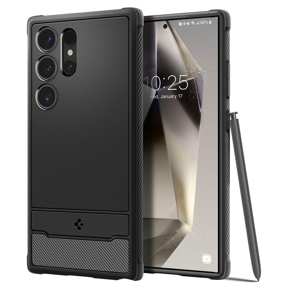 Foto 1 | Funda Spigen Rugged Armor Para Galaxy S24, Color Negro Mate - Venta Internacional.