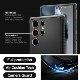 Foto 5 | Funda Spigen Rugged Armor Para Galaxy S24, Color Negro Mate - Venta Internacional.