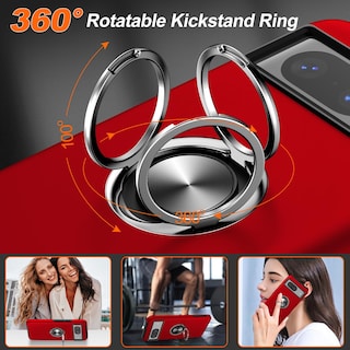 Foto 4 | Funda de Teléfono Jame para Google Pixel 8 con Soporte para Anillos - Venta Internacional