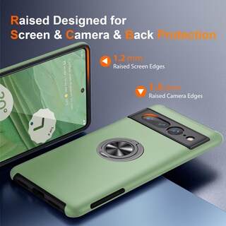 Foto 3 | Funda de Teléfono Jame para Google Pixel 7 Pro con Soporte Anular - Venta Internacional