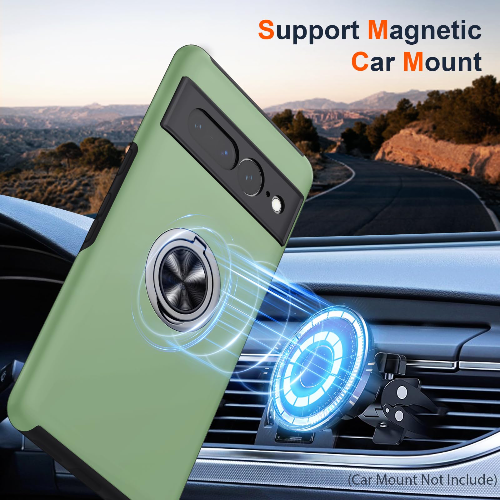 Foto 5 | Funda de Teléfono Jame para Google Pixel 7 Pro con Soporte Anular - Venta Internacional