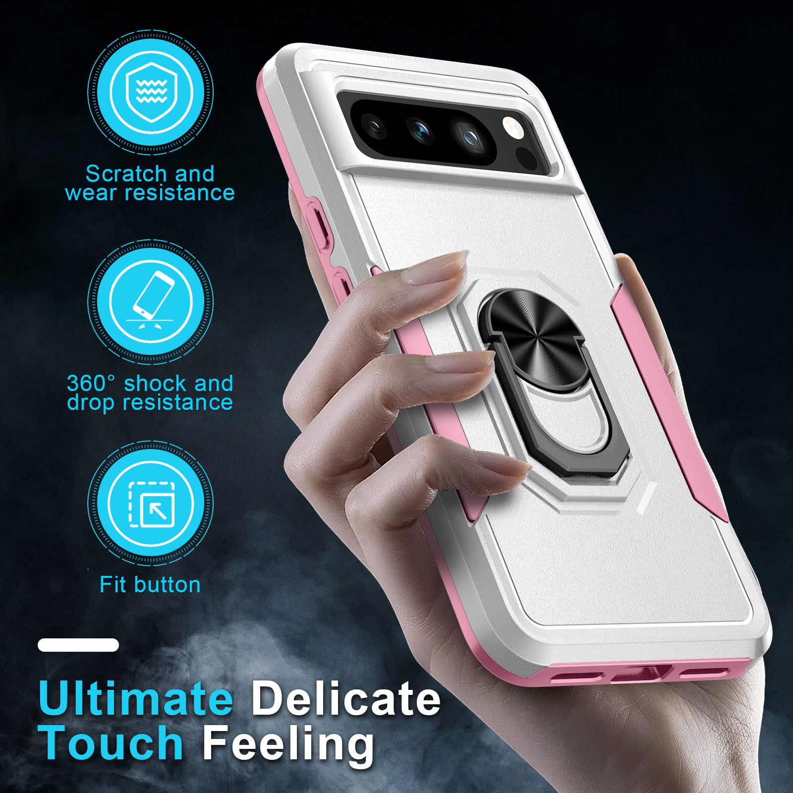 Foto 8 pulgar | Funda Janmitta para Google Pixel 8 Pro con Protector de Pantalla- Venta Internacional