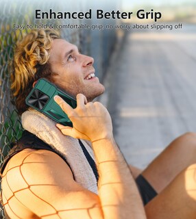 Foto 4 | Funda Fntcase para iPhone 15 Pro con Soporte Verde - Venta Internacional