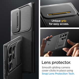 Foto 4 | Funda Spigen Optik Armor Negro para Galaxy S24 Ultra - Venta Internacional