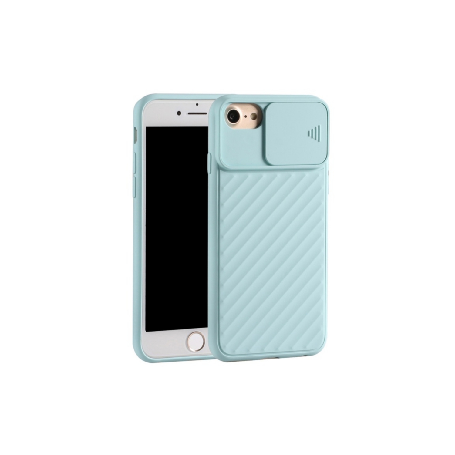 Funda con Protector de Cámara para IPhone Se 2020 color Azul Claro - Venta Internacional