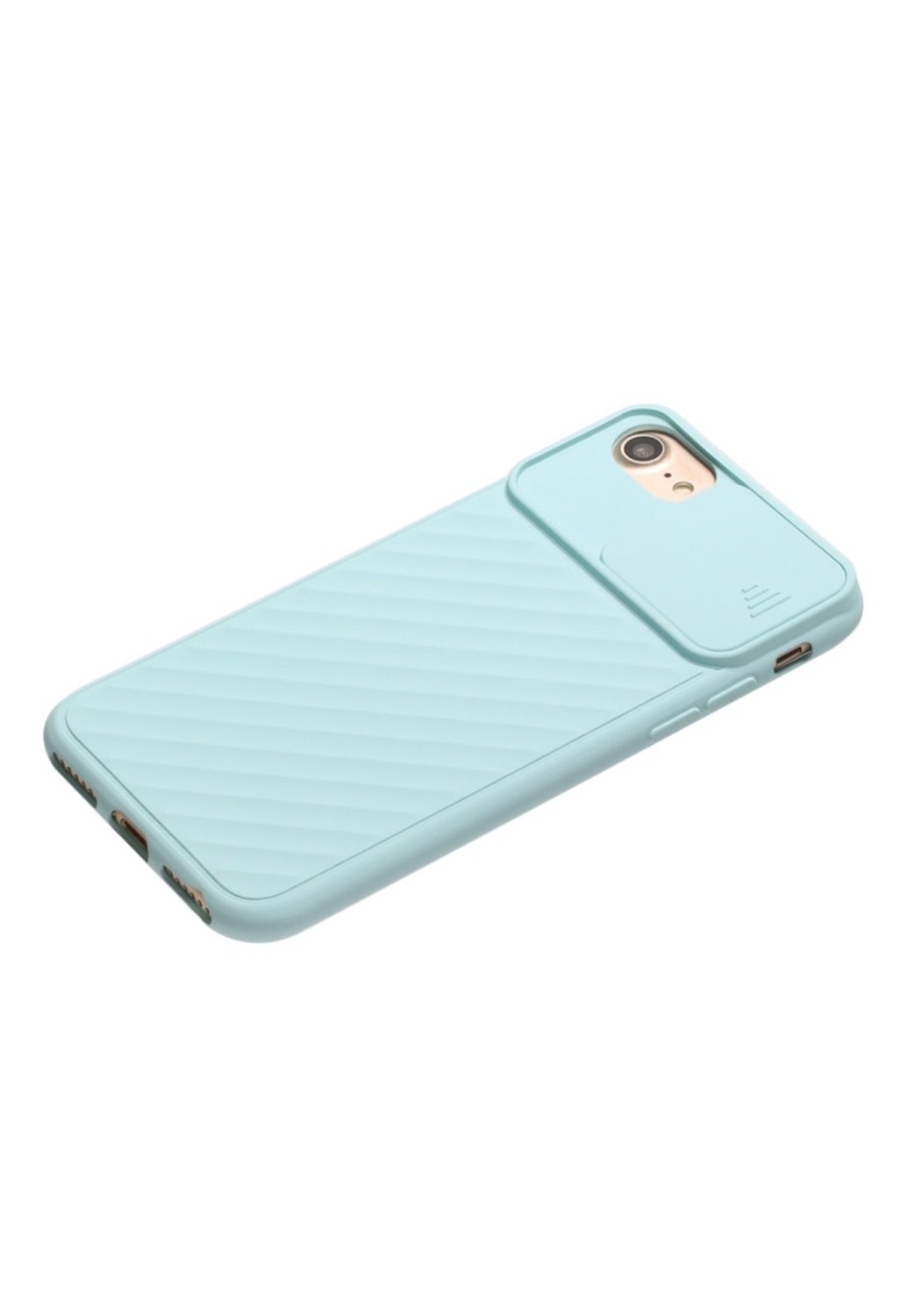 Foto 4 pulgar | Funda con Protector de Cámara para IPhone Se 2020 color Azul Claro - Venta Internacional