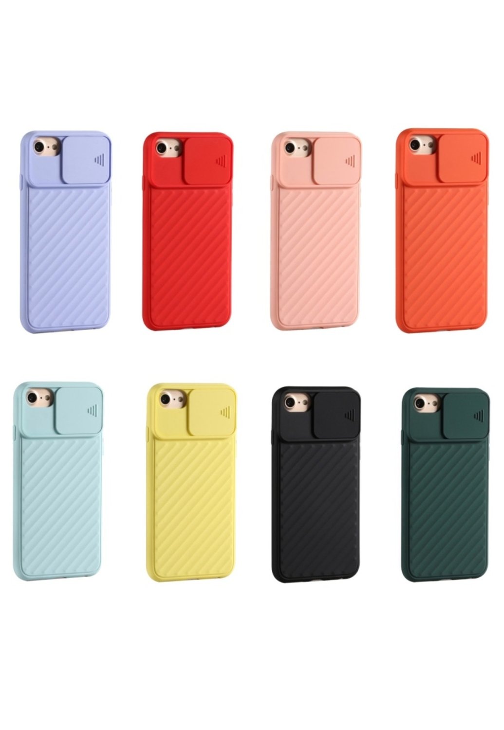 Foto 5 pulgar | Funda con Protector de Cámara para IPhone Se 2020 color Azul Claro - Venta Internacional
