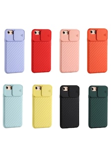 Foto 4 | Funda con Protector de Cámara para IPhone Se 2020 color Azul Claro - Venta Internacional