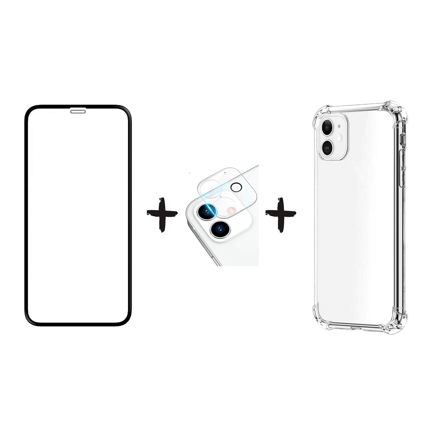 Foto 2 pulgar | Funda Antichoque + Protector de Pantalla + Protector de Cámara para iPhone - Venta Internacional