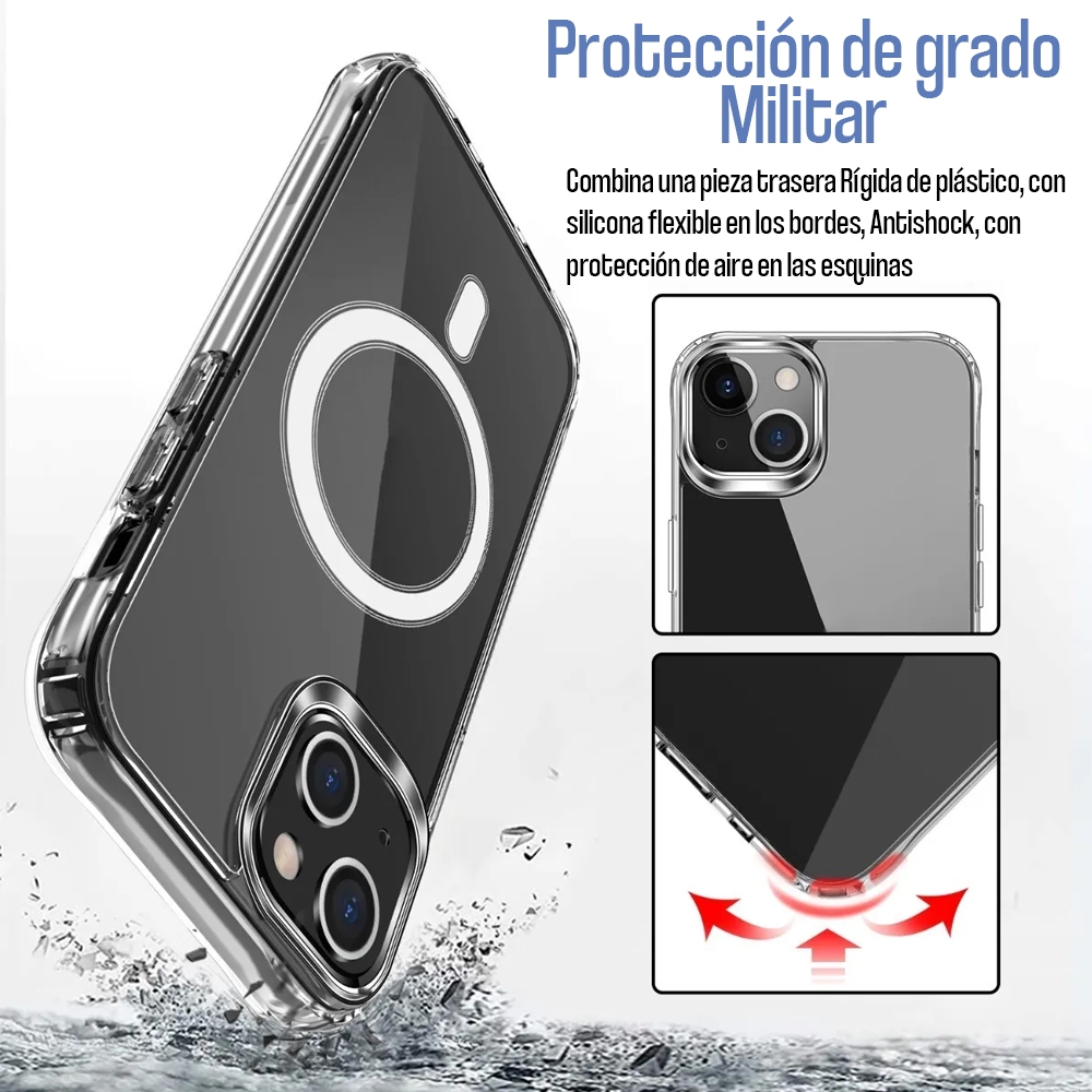 Foto 6 pulgar | Funda Antichoque Magsafe A Prueba De Golpes Transparente Para iPhone 11 - Venta Internacional