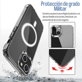 Foto 5 | Funda Antichoque Magsafe A Prueba De Golpes Transparente Para iPhone 11 - Venta Internacional