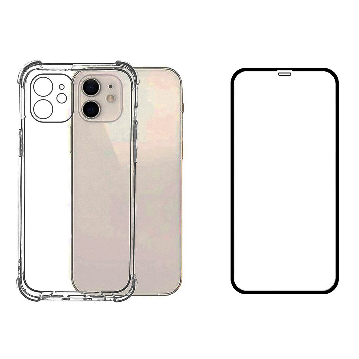 Funda y Lámina Completa de Cristal de Mica para iPhone 11 - Venta Internacional
