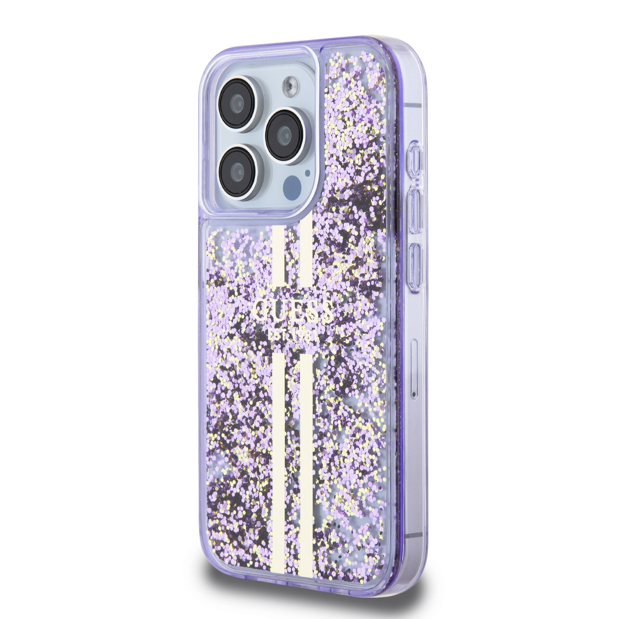 Foto 5 pulgar | Funda Guess Morada para iPhone 15 Pro