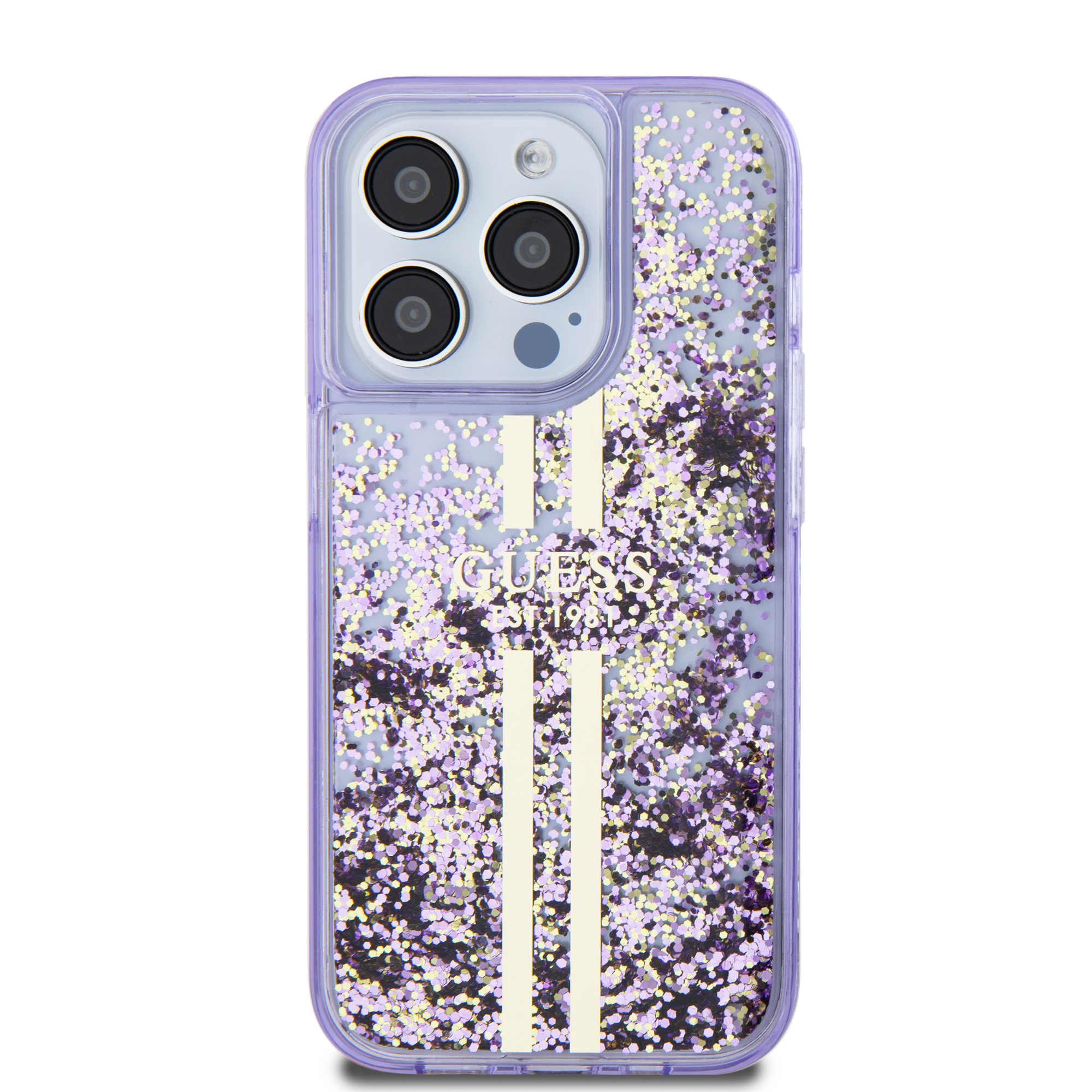 Foto 6 pulgar | Funda Guess Morada para iPhone 15 Pro