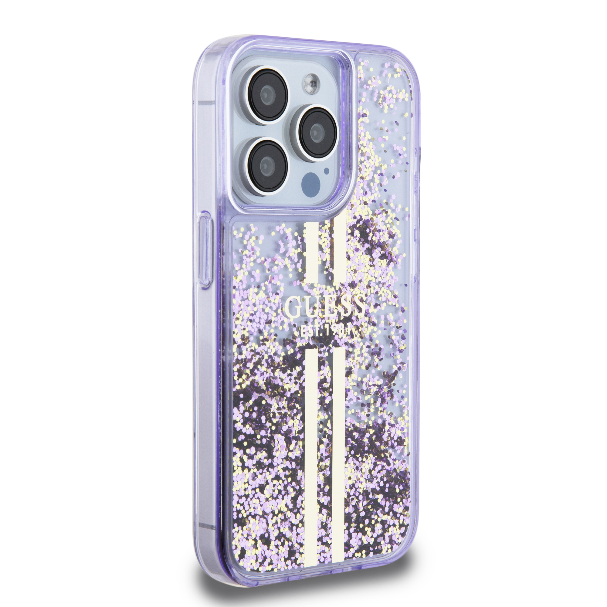 Foto 7 pulgar | Funda Guess Morada para iPhone 15 Pro