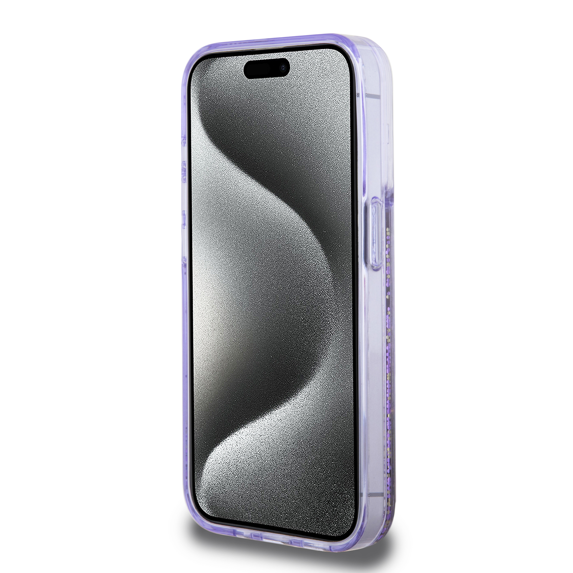Foto 8 pulgar | Funda Guess Morada para iPhone 15 Pro