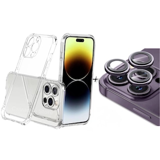 Foto 1 | Funda con Protector de Cámara para iPhone 14 Pro Transparente - Venta Internacional
