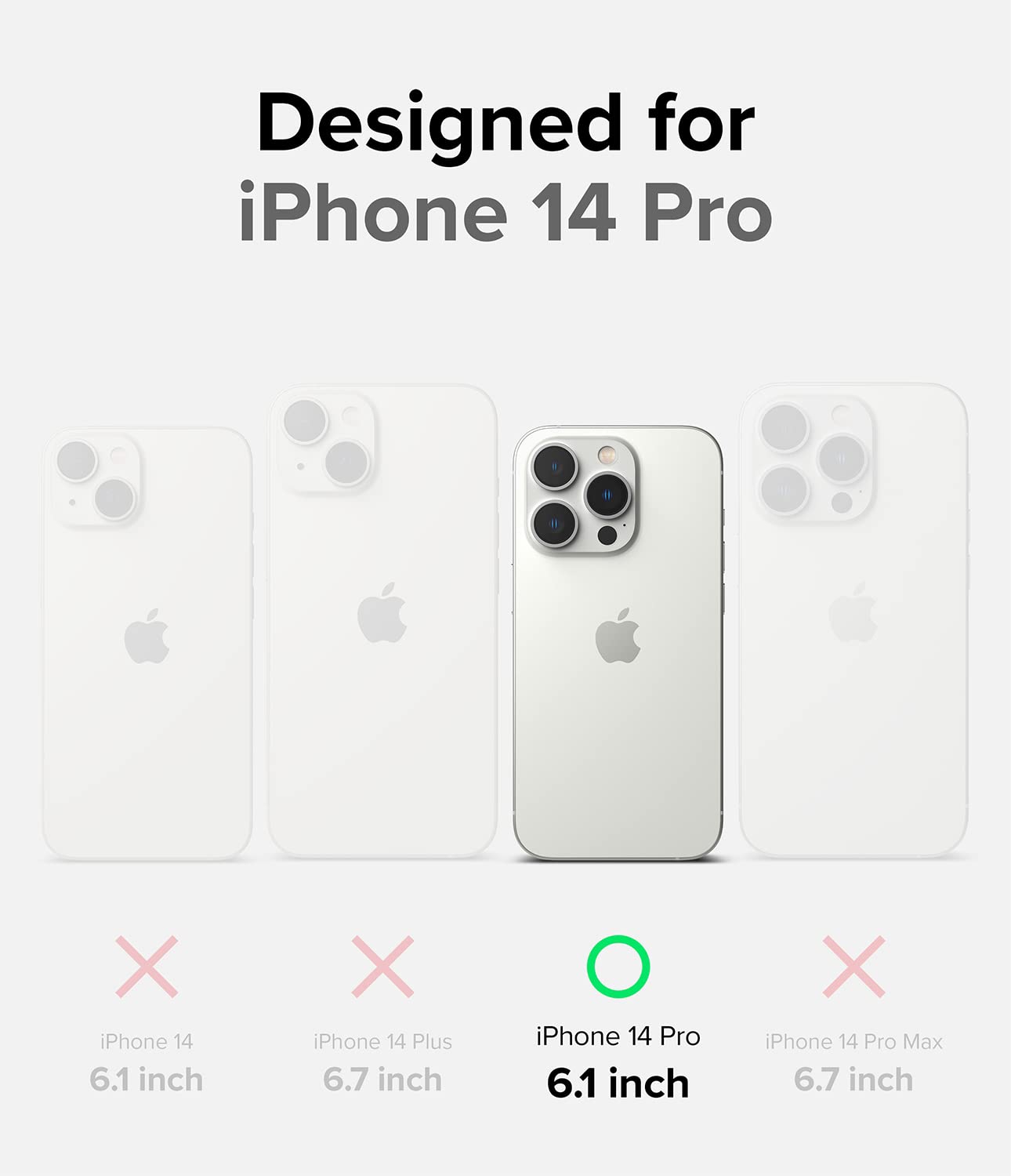Foto 3 pulgar | Funda con Protector de Cámara para iPhone 14 Pro Transparente - Venta Internacional
