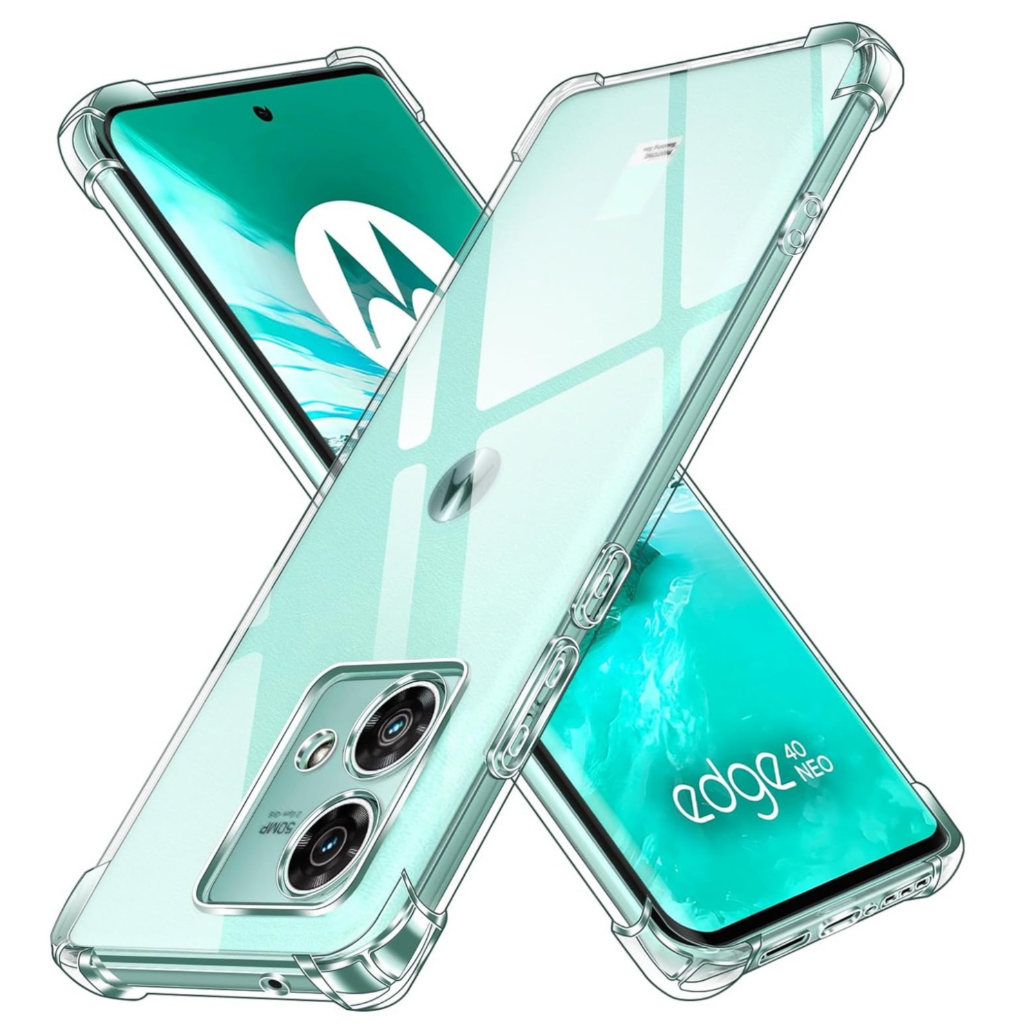 Foto 2 pulgar | Funda de Gel TPU Transparente Motorola Edge 40 Neo - Venta Internacional