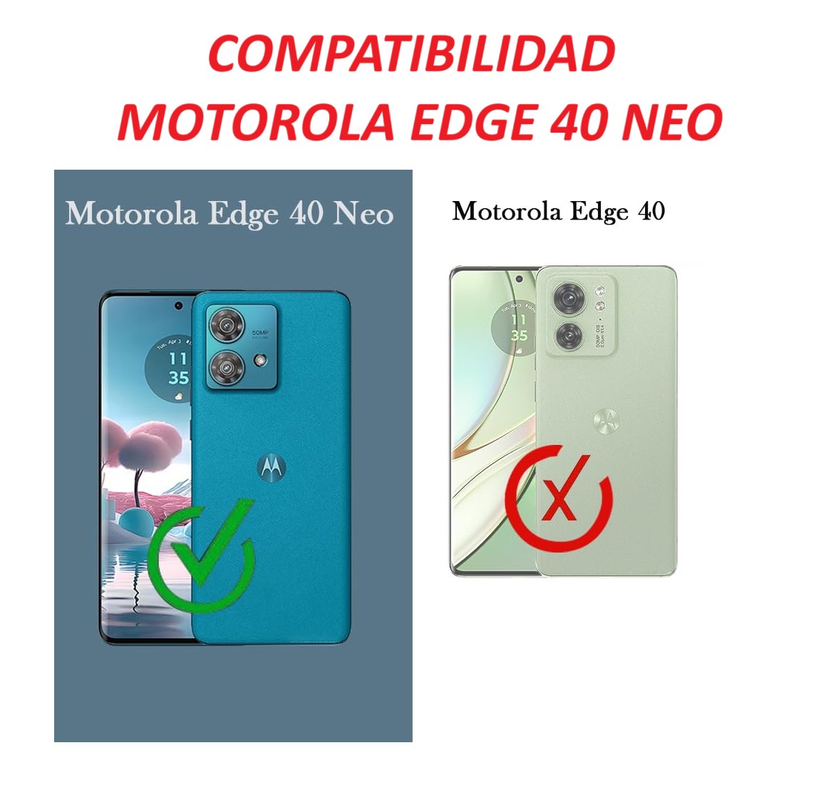 Foto 3 pulgar | Funda de Gel TPU Transparente Motorola Edge 40 Neo - Venta Internacional