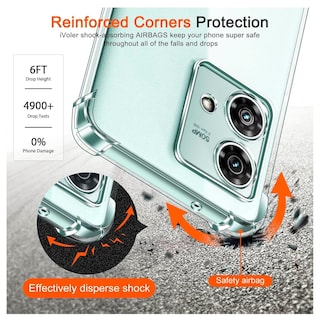 Foto 3 | Funda de Gel TPU Transparente Motorola Edge 40 Neo - Venta Internacional