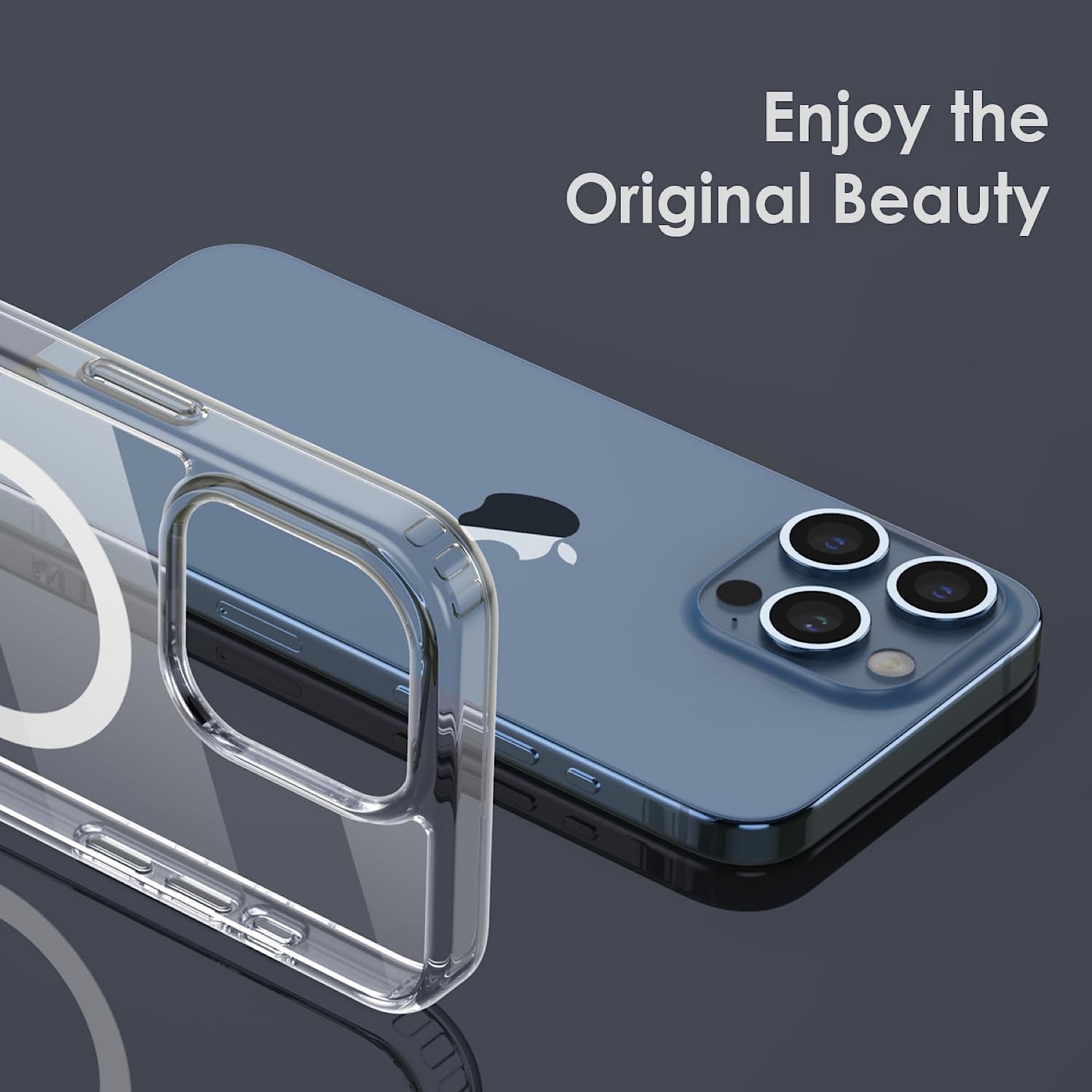 Foto 3 | Funda con Protector de Pantalla de Cristal Magsafe para iPhone 15 Pro - Venta Internacional