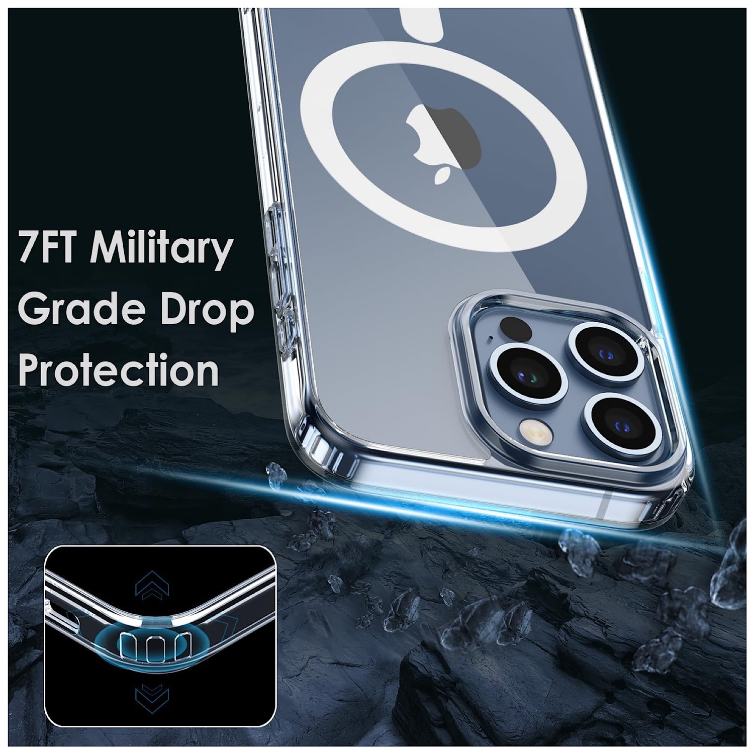 Foto 5 pulgar | Funda con Protector de Pantalla de Cristal Magsafe para iPhone 15 Pro - Venta Internacional