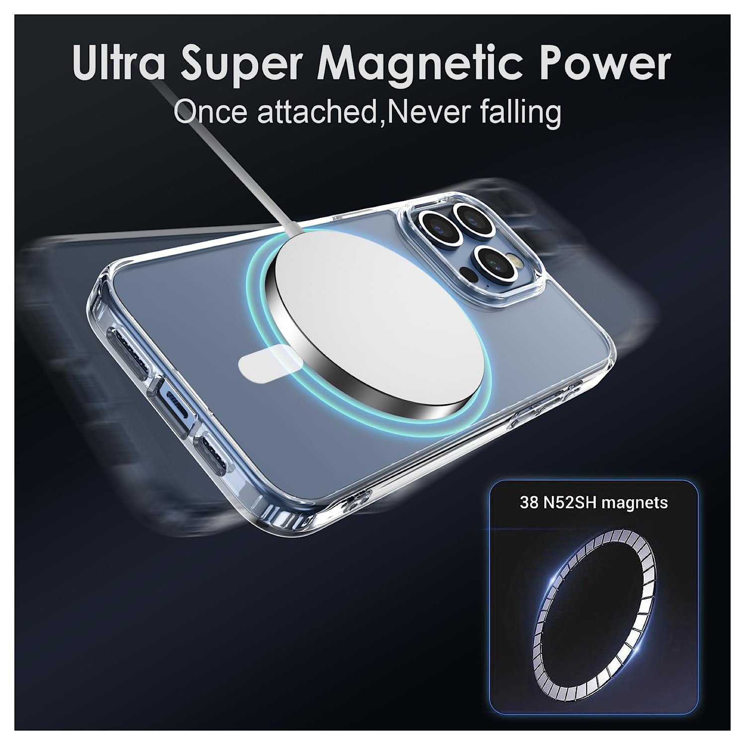 Foto 5 | Funda con Protector de Pantalla de Cristal Magsafe para iPhone 15 Pro - Venta Internacional