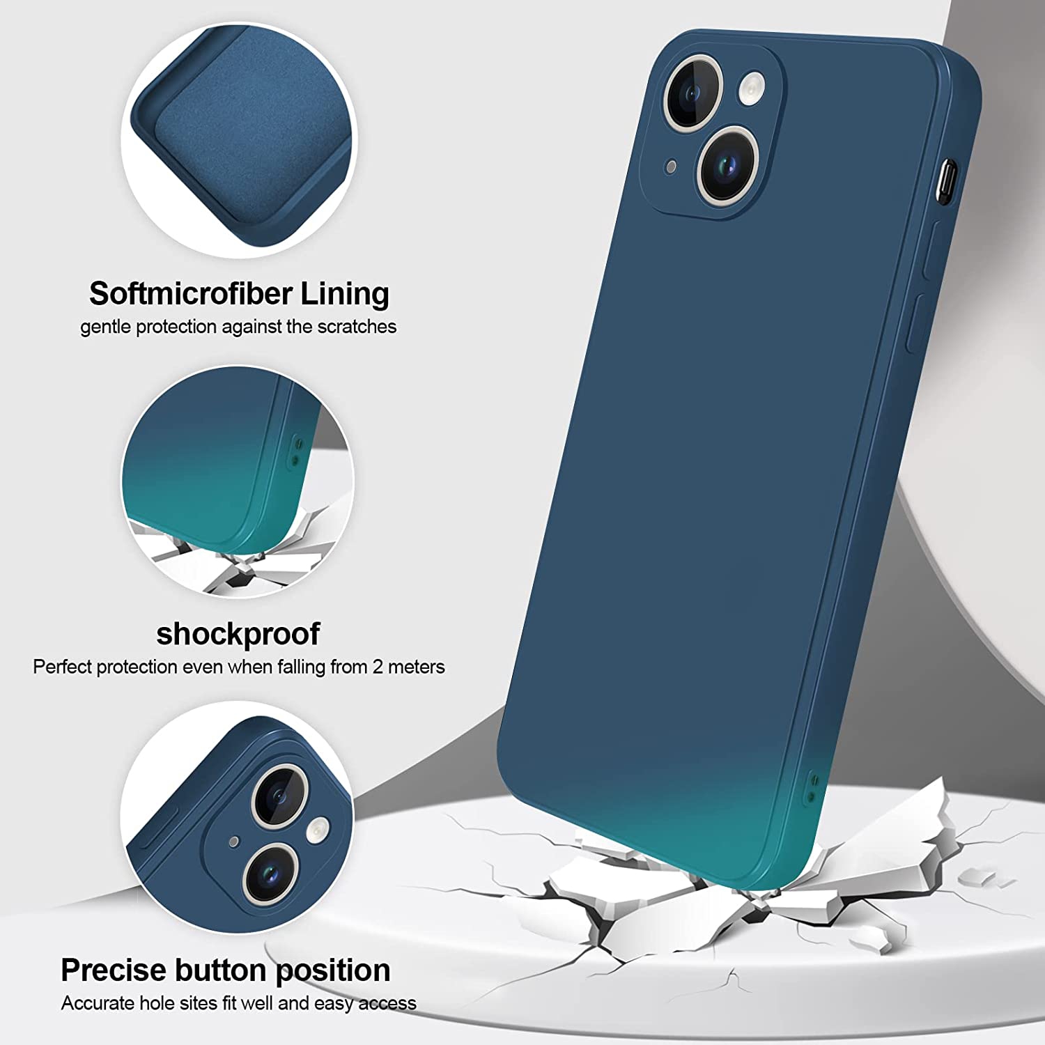 Foto 2 | Funda De Silicona Suave Antideslizante Para iPhone 14 - Venta Internacional