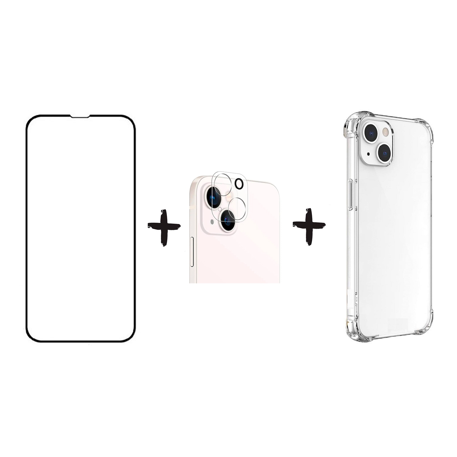 Foto 2 pulgar | Funda a Prueba de Golpes + Protector de Pantalla + Protector de Cámara para iPhone 13  - Venta Internacional