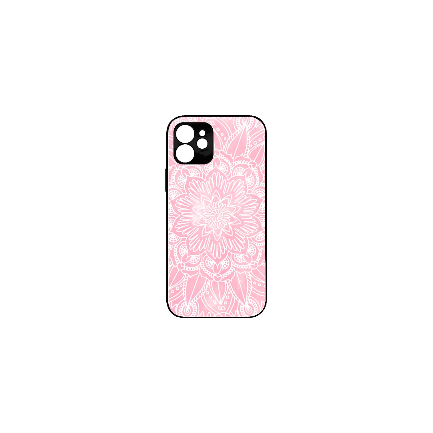 Foto 2 pulgar | Funda Mandala Pink con Borde Negro de TPU para iPhone 11 - Venta Internacional