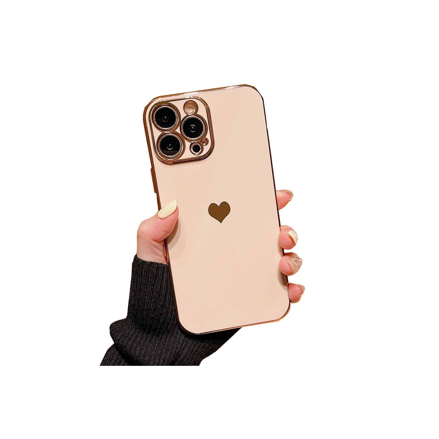 Funda para Teléfono Hearts iPhone 14 Pro Tpu Rosa Protección Total - Venta Internacional