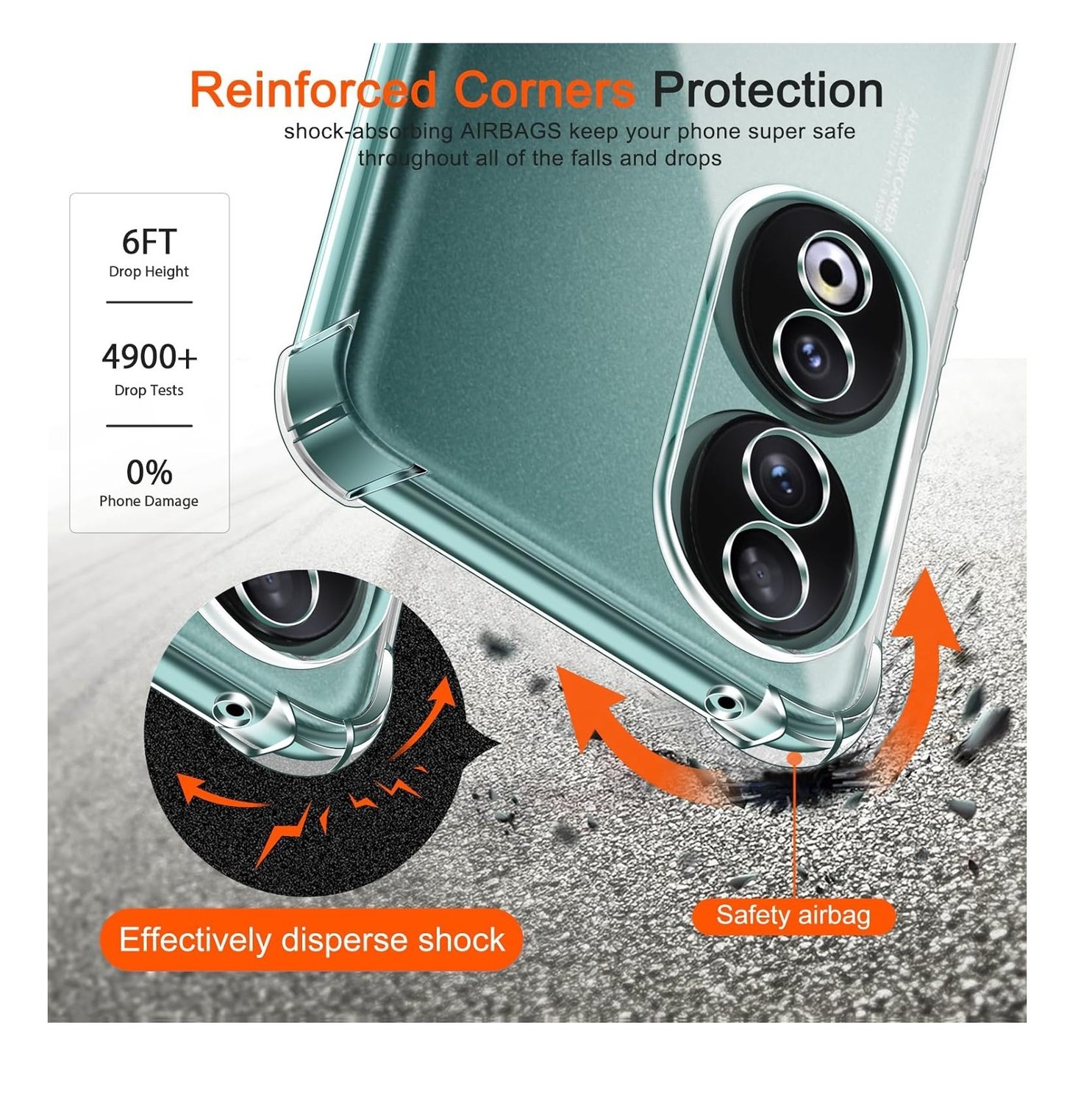 Foto 5 pulgar | Funda Antichoque para Honor 90 5g de Silicona Transparente - Venta Internacional