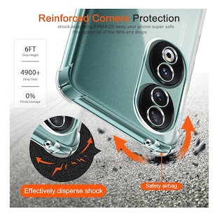 Foto 4 | Funda Antichoque para Honor 90 5g de Silicona Transparente - Venta Internacional