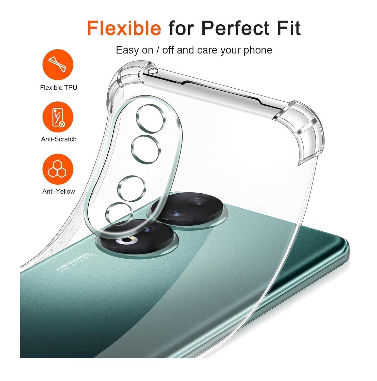 Foto 6 pulgar | Funda Antichoque para Honor 90 5g de Silicona Transparente - Venta Internacional