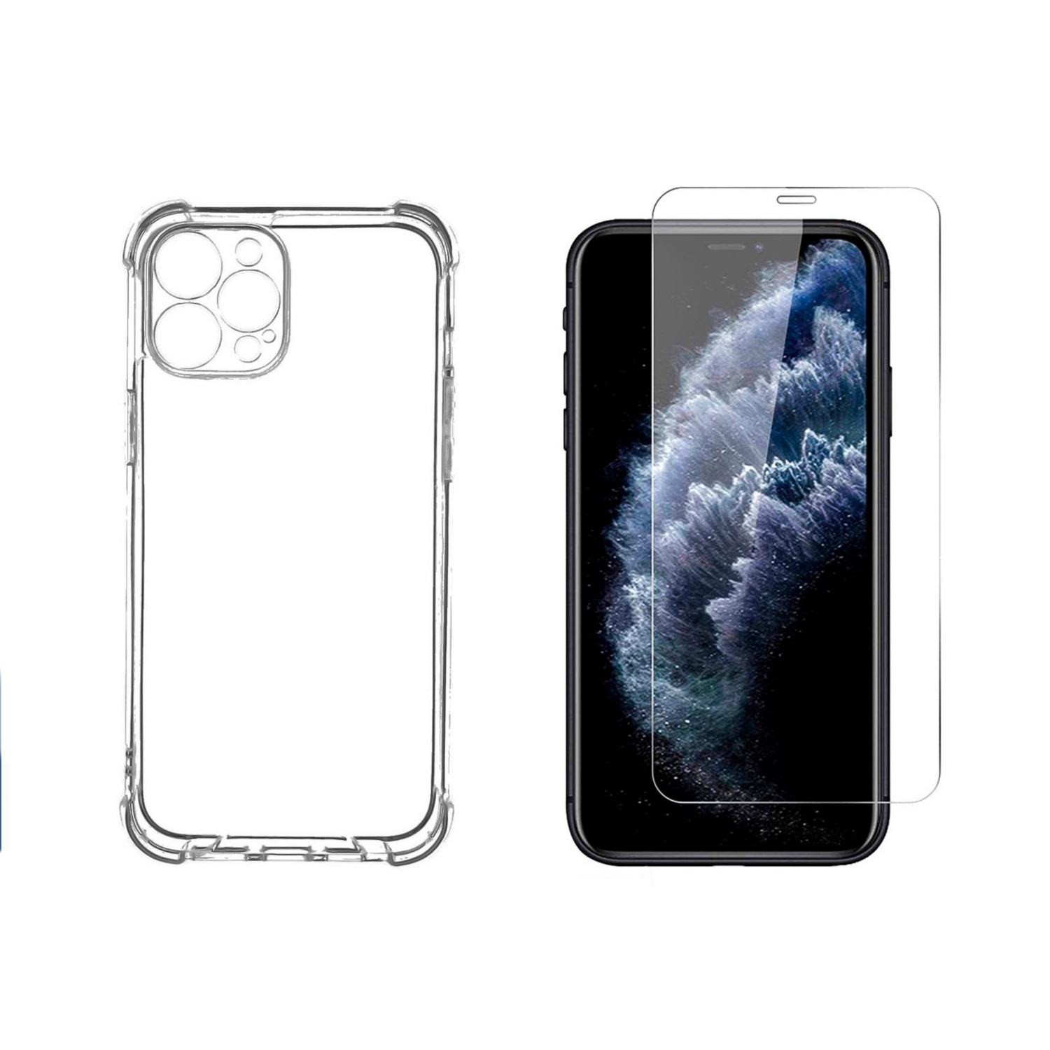 Funda con Lámina de Mica de Vidrio para iPhone 11 Pro Max - Venta Internacional